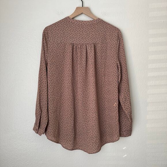 NWT Adrianna Papell Women Pink Tunic Blouse Longsleeve Work Going Out Size Large - Picture 6 of 10